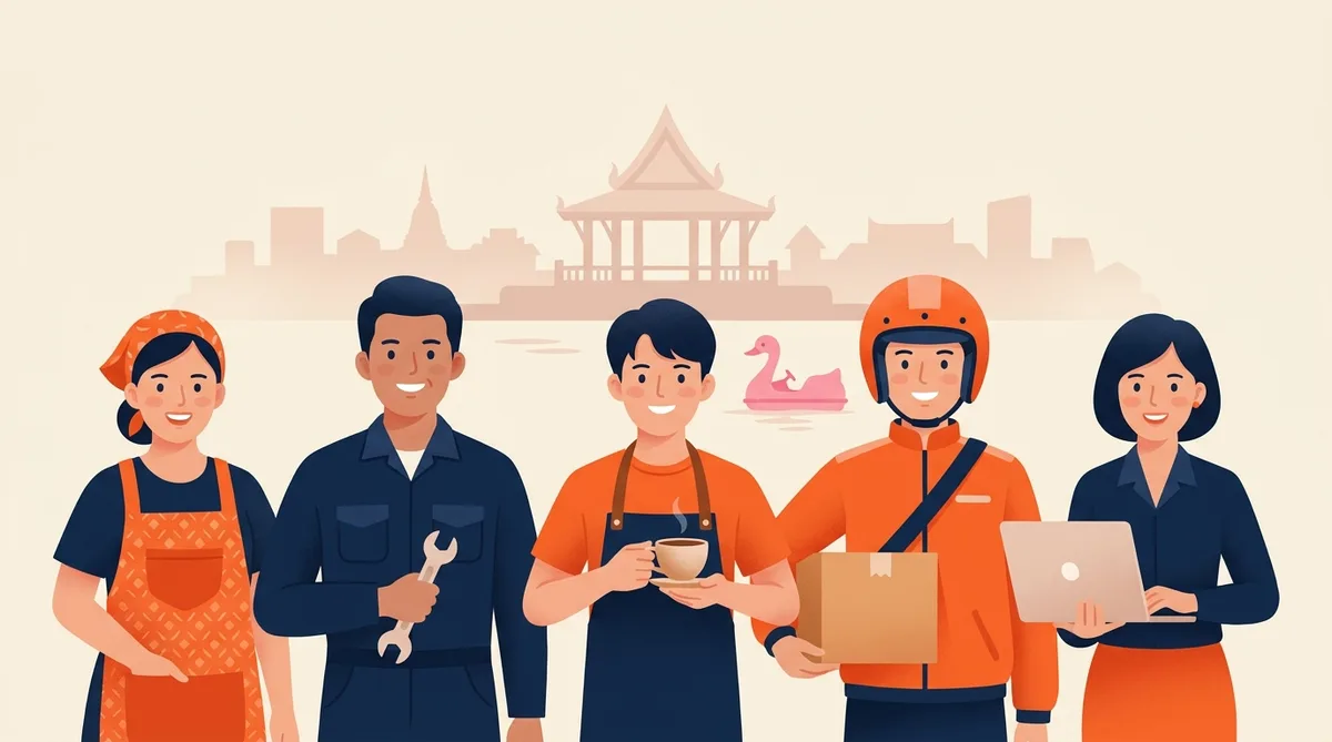 คนหางานหลากหลายอาชีพในอุดรธานี